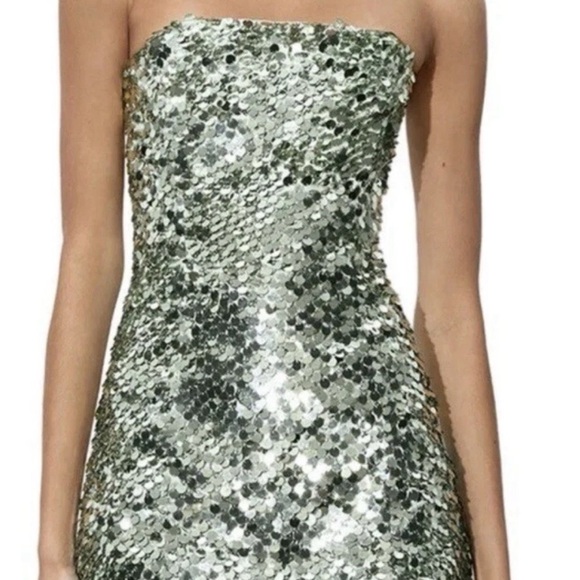 Alice + Olivia Velia Sequin Mini Dress Sea Spray SZ 2 xs 🔥 - Picture 4 of 13
